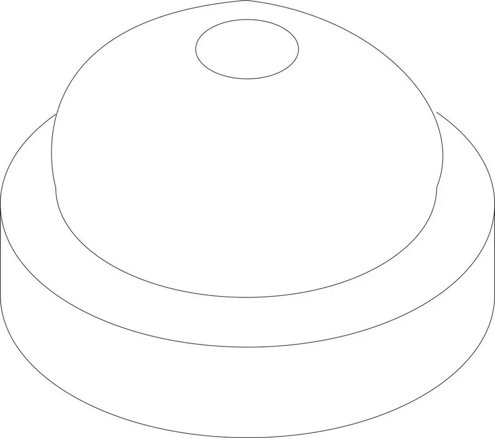 BOSCH Zünddüse, runde Form mit erhobenem Mittelteil und zentralem Loch, auf einer unteren Basis montiert, vor neutralem Hintergrund.